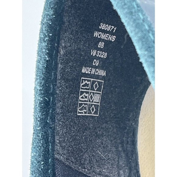 Lands End Dark Green Patent Leather Flats Slip On 8 B Women - Picture 10 of 11